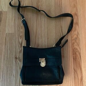 Michael Kors Pebbled Leather Crossbody with Gold Hardware